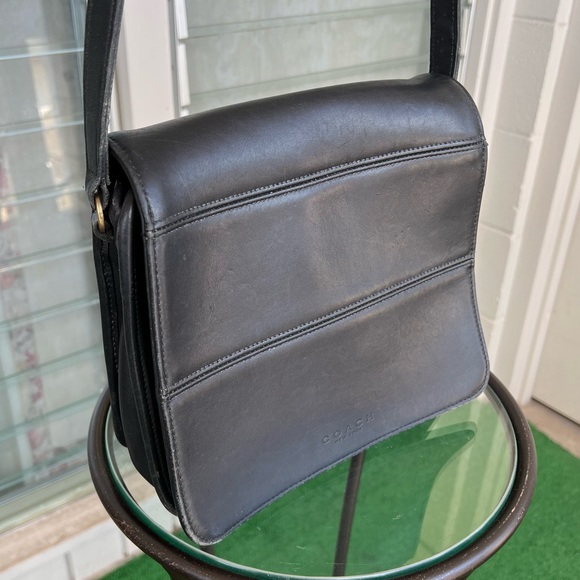 Coach Other - Vintage COACH New York leather flap over crossbody bag Made in USA mens unisex
